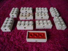 "7049" Lego 19 witte blokjes